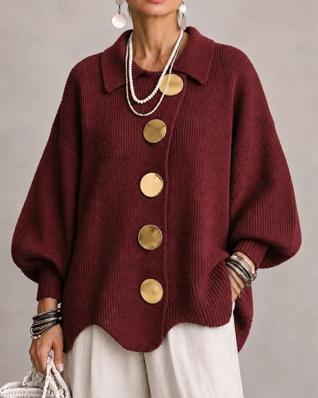 Claire's ™ Oversized Button Cardigan