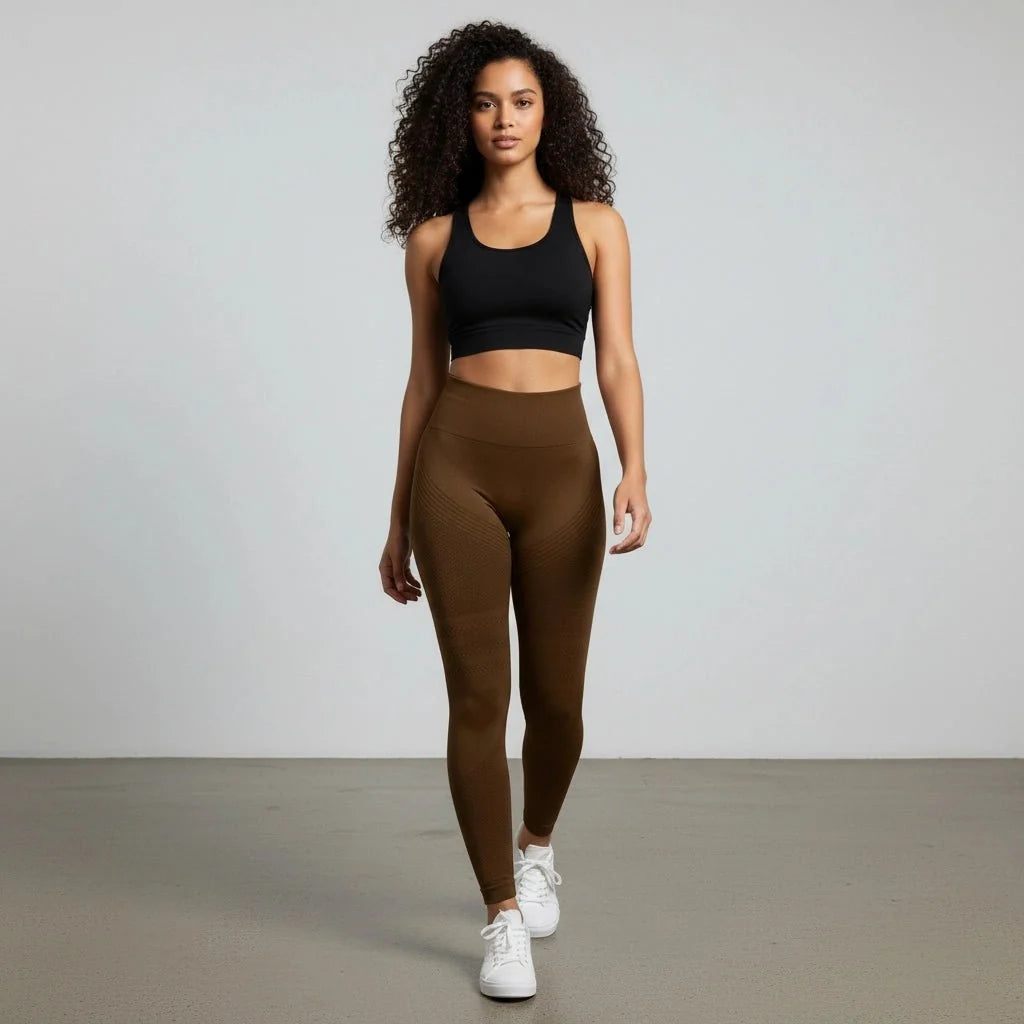 Claire 3D Compression Leggings – High Waist, Seamless & Sculpting