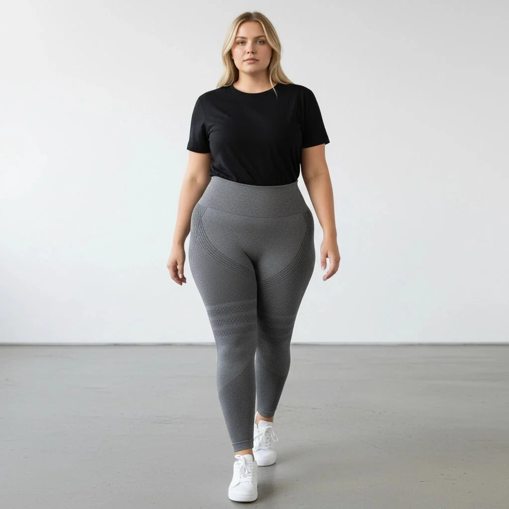 Claire 3D Compression Leggings – High Waist, Seamless & Sculpting