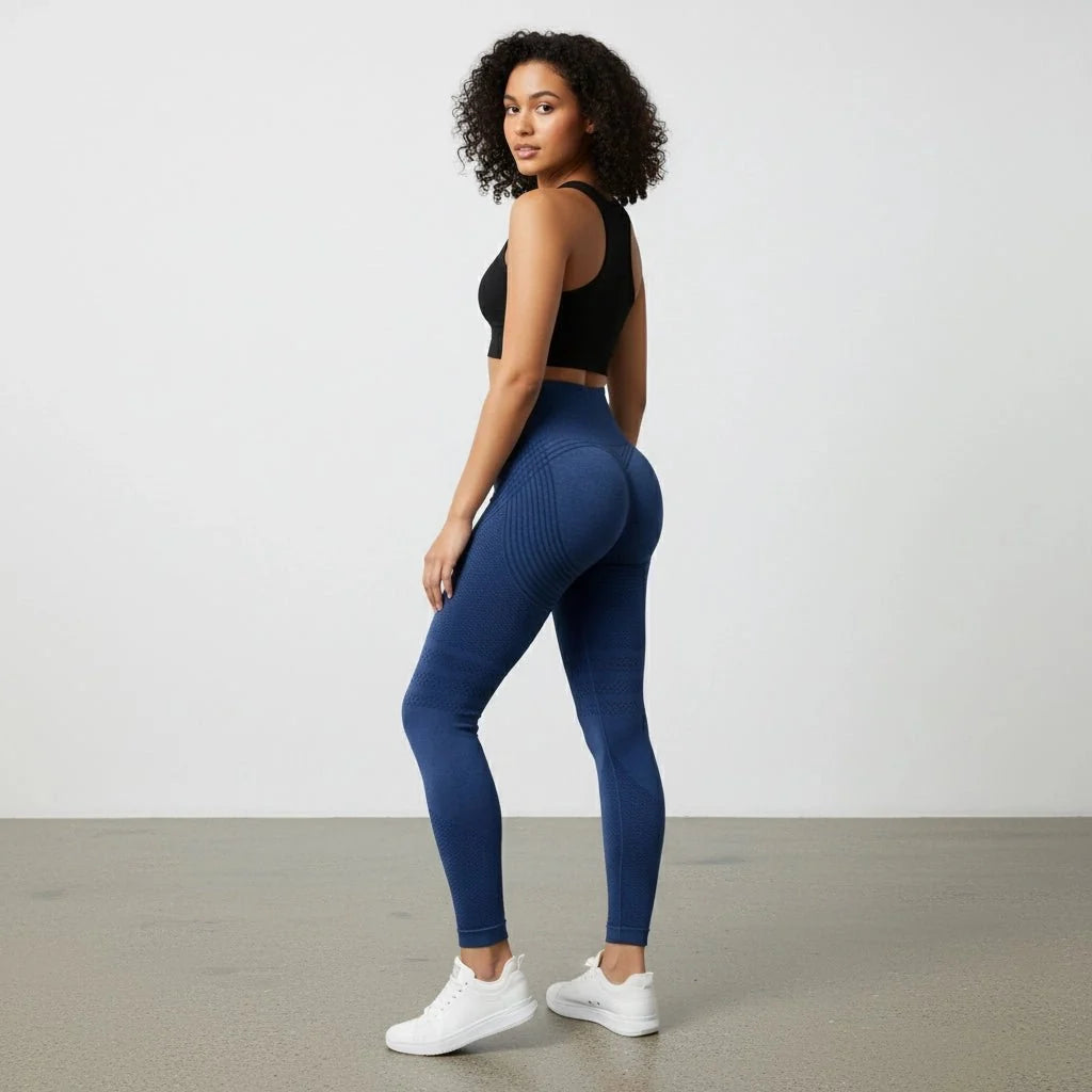 Claire 3D Compression Leggings – High Waist, Seamless & Sculpting