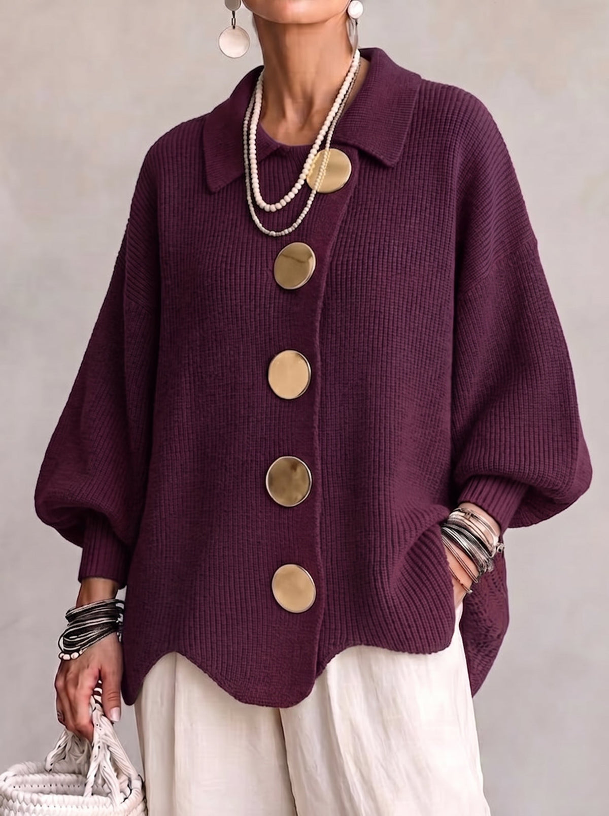 Claire's ™ Oversized Button Cardigan